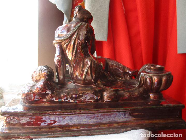 Antig&uuml;edades: Tintero ceramica de Triana reflejos - Foto 9
