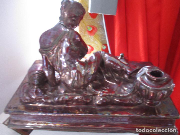 Antig&uuml;edades: Tintero ceramica de Triana reflejos - Foto 10
