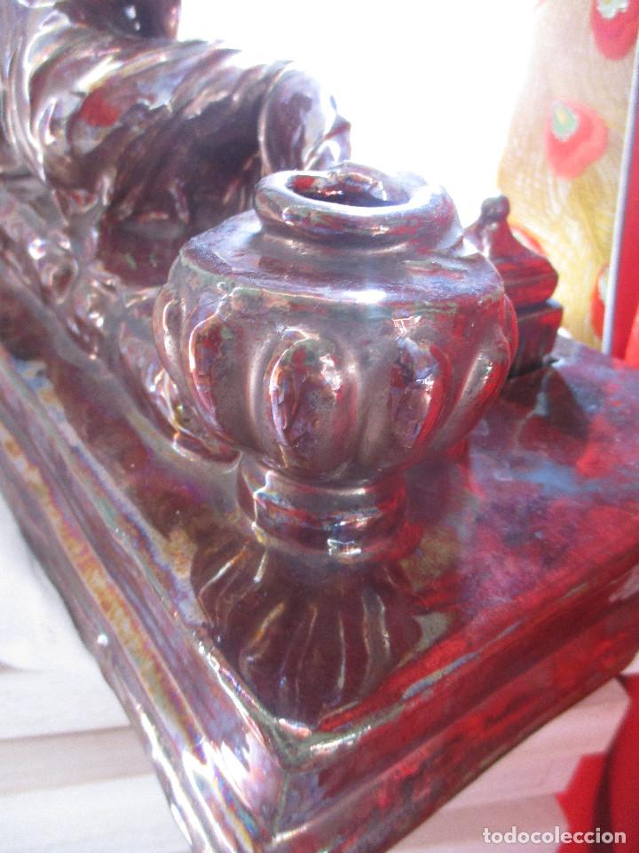 Antig&uuml;edades: Tintero ceramica de Triana reflejos - Foto 12