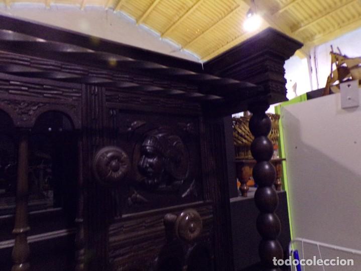 Antigüedades: mueble perchero recibidor talla madera castellano torneado recogida provincia barcelona - Foto 4 - 299803333