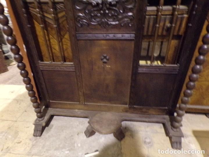Antigüedades: mueble perchero recibidor talla madera castellano torneado recogida provincia barcelona - Foto 6 - 299803333