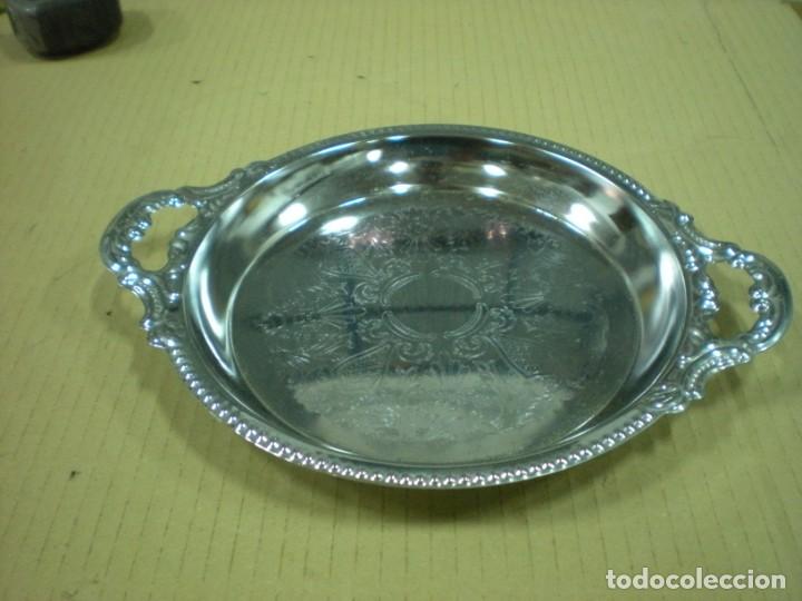 Antiquit&eacute;s: BANDEJA METALICA EN ACERON INOX CIRCULAR D21CM PROFUNDIDAD 2,5CM
