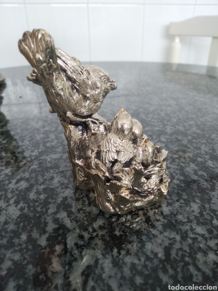 Antig&uuml;edades: Figura p&aacute;jaros laminada en plata - Foto 5