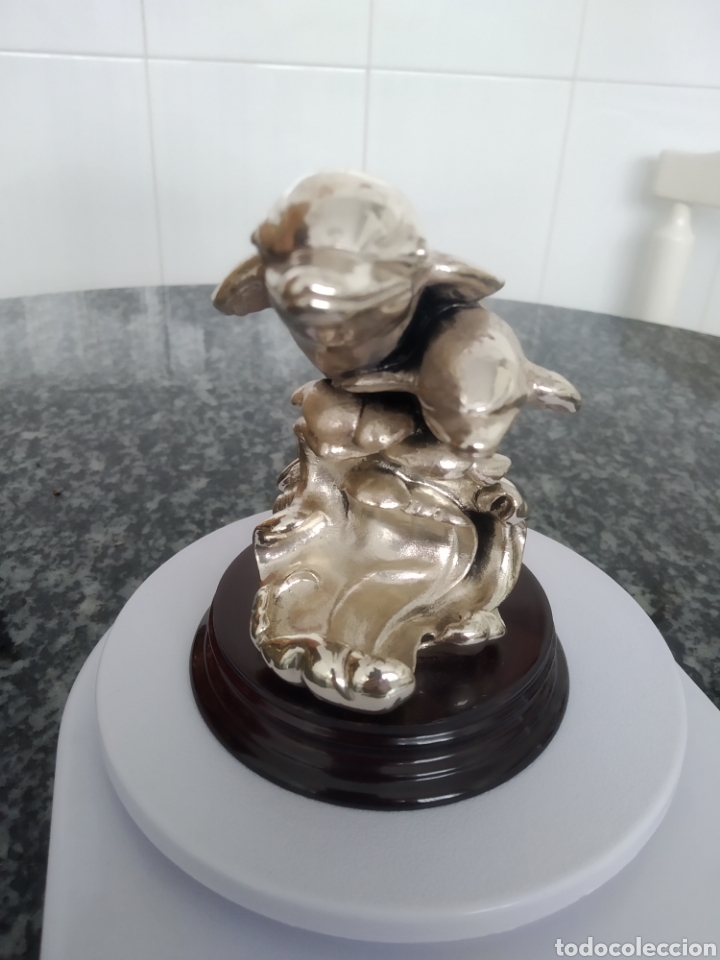 Antig&uuml;edades: Figura delfines laminado plata - Foto 3