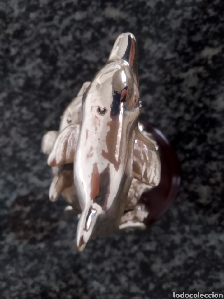 Antig&uuml;edades: Figura delfines laminado plata - Foto 6