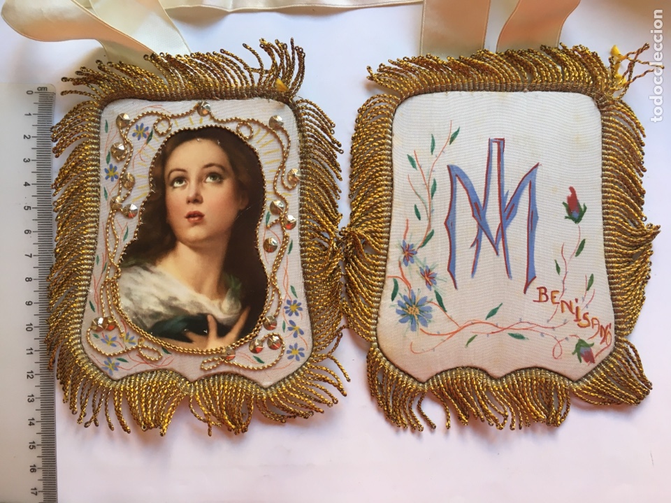 Antig&uuml;edades: ESCAPULARIO PROCESIONAR. INMACULADA CONCEPCI&Oacute;N. BENISANO. VAL&Egrave;NCIA. - Foto 3