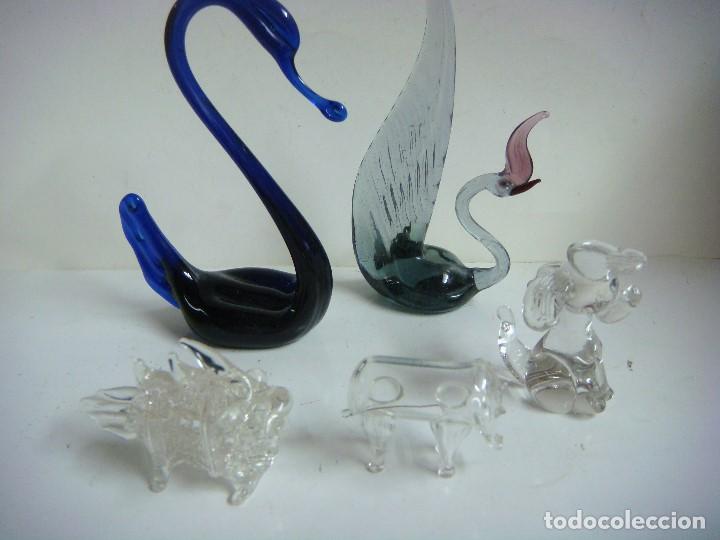 Antig&uuml;edades: FIGURAS EN CRISTAL LOTE DE 5 FIGURAS - Foto 1