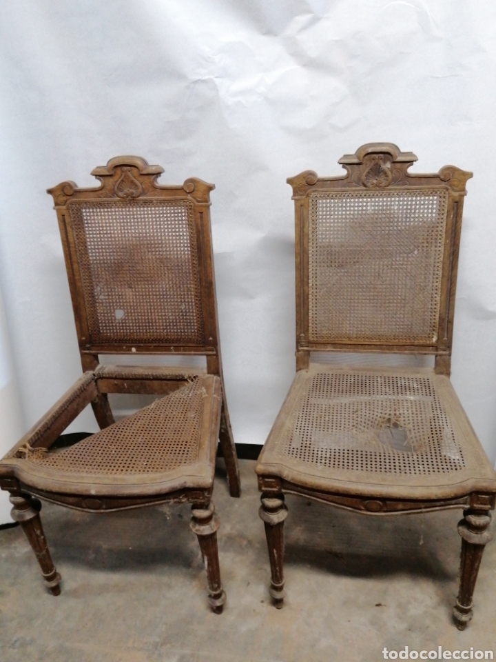 Antig&uuml;edades: 2 sillas Nogal - Foto 1