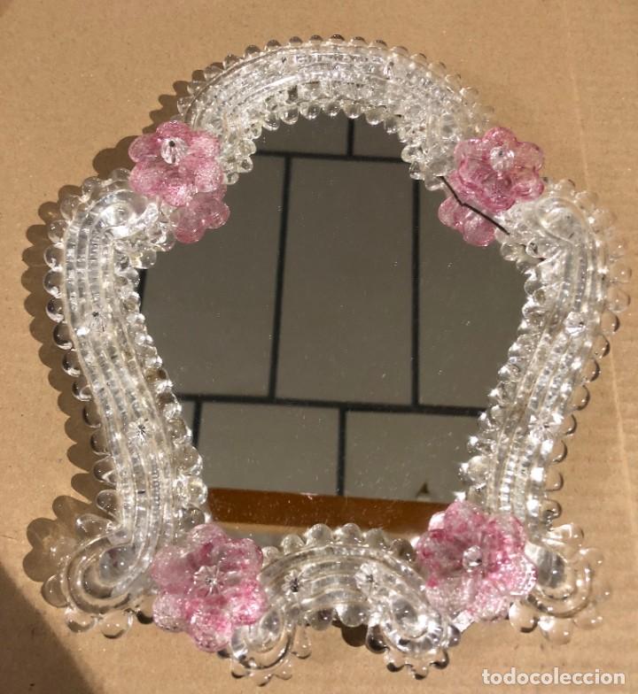 Antig&uuml;edades: ESPEJO DE CRISTAL DE MURANO - Foto 1