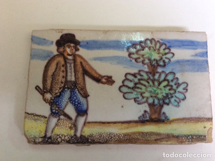 Antig&uuml;edades: Antiguo ladrillo cocido de Manises - Foto 1
