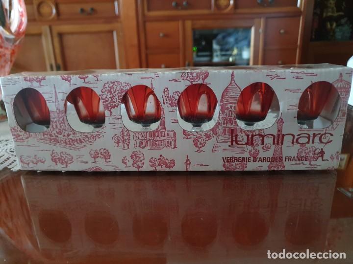 Antig&uuml;edades: Antiguo juego de copas de licor luminarc - Foto 5