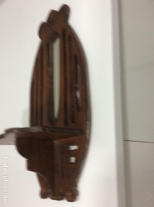 Antigüedades: Pareja de repisas modernistas con espejo finales S. XIX principios del XX - Foto 4 - 214921937