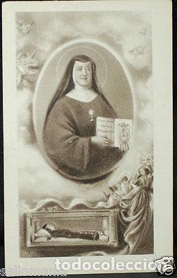 Antiquit&eacute;s: OLD SAINT MARIA MICAELA BLESSED SACRAMENT HOLY CARD ANDACHTSBILD SANTINI CC677