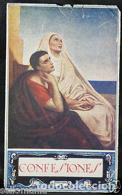 Oggetti Antichi: OLD BLESSED CONFESSIONS HOLY CARD PRAYER ANDACHTSBILD SANTINI ESTAMPA CC837