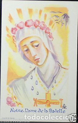 Oggetti Antichi: OLD BLESSED OUR LADY OF LA SALETTE HOLY CARD ANDACHTSBILD SANTINI ESTAMPA CC768