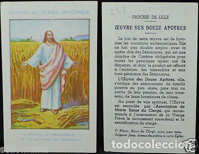 Oggetti Antichi: OLD BLESSED WORK OF THE TWELVE APOSTLES HOLY CARD ANDACHTSBILD SANTINI CC860