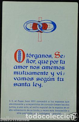 Antiques: OLD BLESSED POPE JOHN XXIII CONCESSION TO MARRIAGE HOLY CARD ANDACHTSBILD CC845