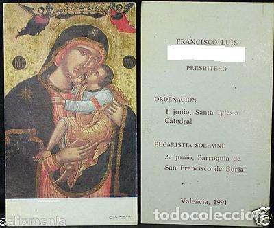 Antiquit&eacute;s: OLD BLESSED PRIESTLY ORDINATION HOLY CARD ANDACHTSBILD SANTINI ESTAMPA CC883