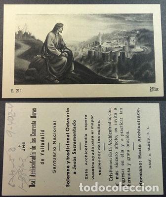 Antiquit&eacute;s: OLD BLESSED SACRED JESUS CHRIST HOLY CARD SANTINO SANTINO ANDACHTSBILD CC1740