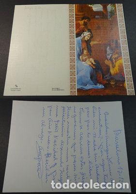 Oggetti Antichi: OLD BLESSED CHRISTMAS JESUS BIRTH ADORATION 1984 ANDACHTSBILD SANTINI CC1832