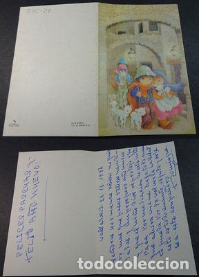 Antiguidades: OLD BLESSED CHRISTMAS CHILDREN SHEPPHERDS SHEEP DONKEY 1984 ANDACHTSBILD CC1831