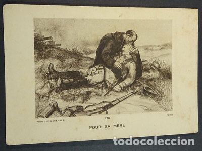 Oggetti Antichi: OLD BLESSED SOLDIER IN WAR FOR HIS MOTHER HOLY CARD ANDACHTSBILD SANTINI CC2061