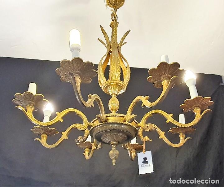 Antig&uuml;edades: LAMPARA DE BRONCE - Foto 1