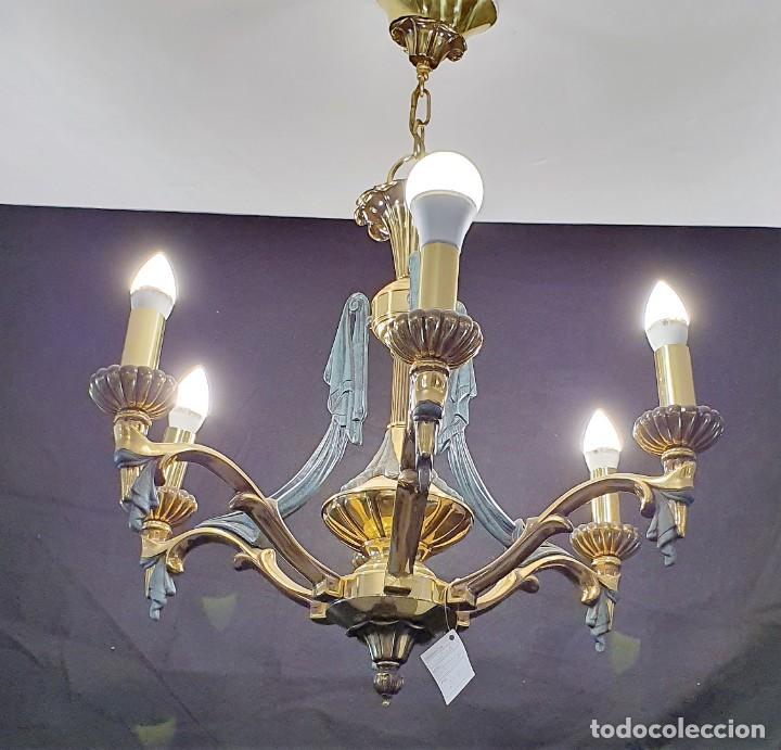 Antig&uuml;edades: LAMPARA DE BRONCE - Foto 2