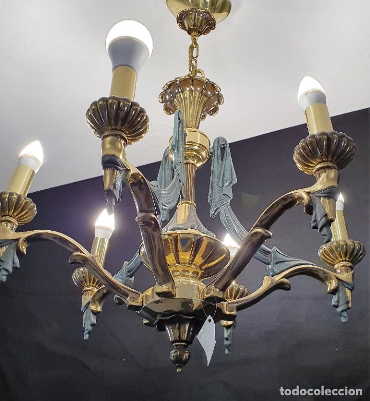 Antig&uuml;edades: LAMPARA DE BRONCE - Foto 4