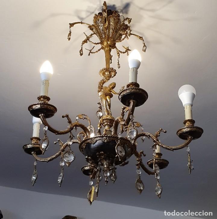 Antig&uuml;edades: LAMPARA DE BRONCE MUY ORIGINAL - Foto 2