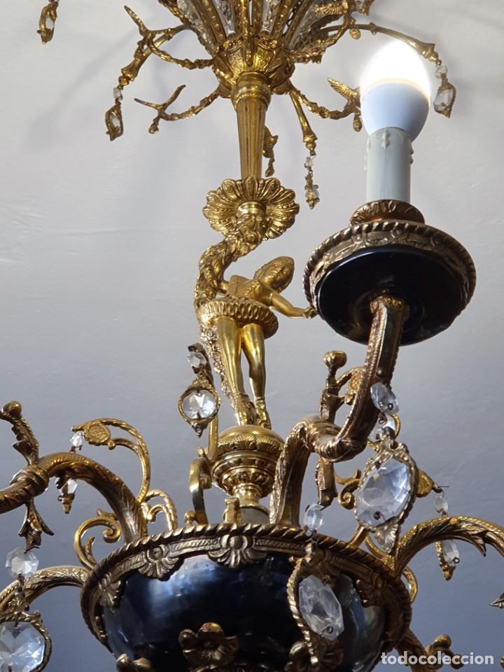 Antig&uuml;edades: LAMPARA DE BRONCE MUY ORIGINAL - Foto 5