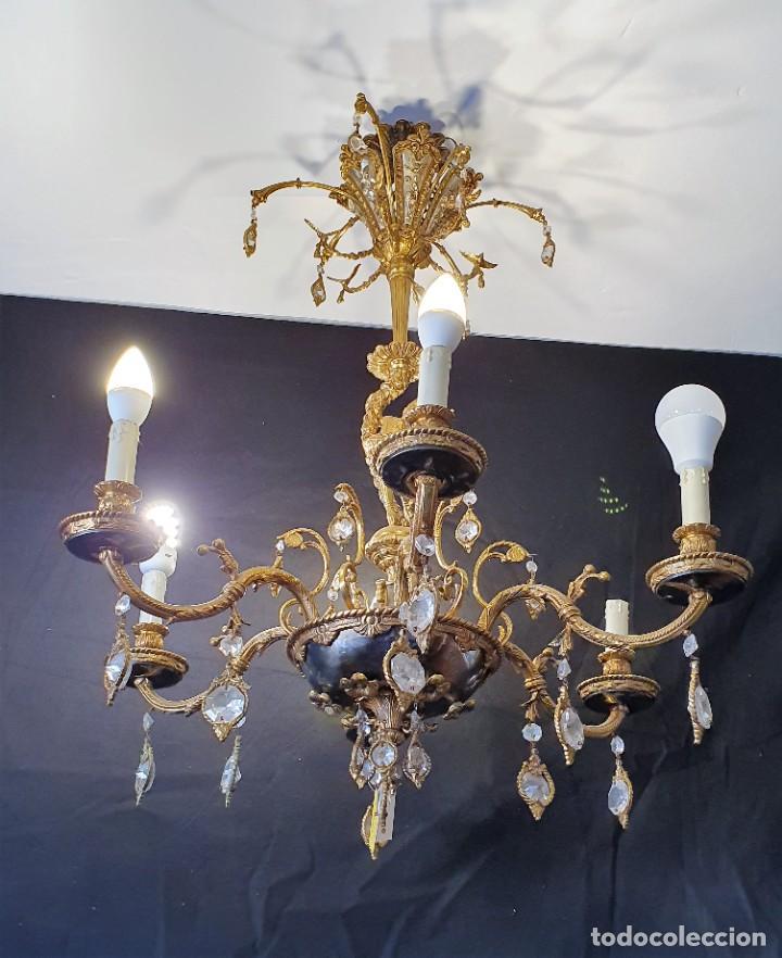 Antig&uuml;edades: LAMPARA DE BRONCE MUY ORIGINAL - Foto 6