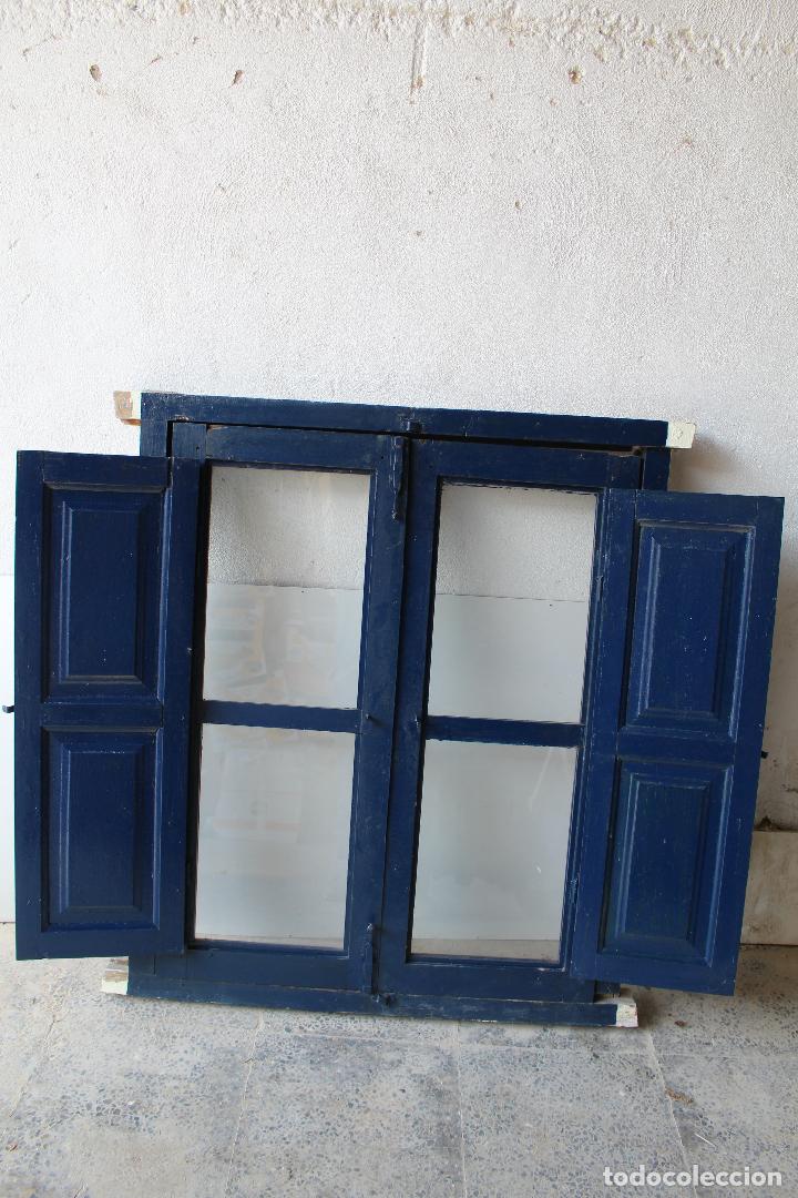 ventana de madera decorativa con paisaje pintad - Buy Other vintage objects  on todocoleccion