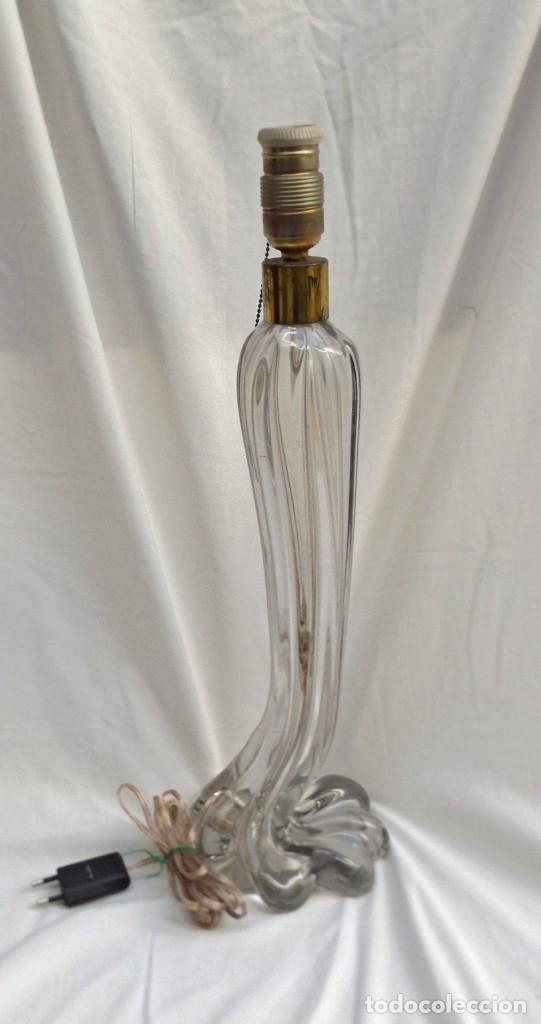 Antig&uuml;edades: pi&eacute; de lampada de cristal - Foto 1
