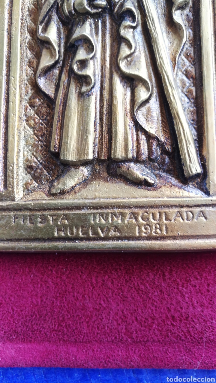 Antig&uuml;edades: BONITA PLACA DE BRONCE - Foto 4