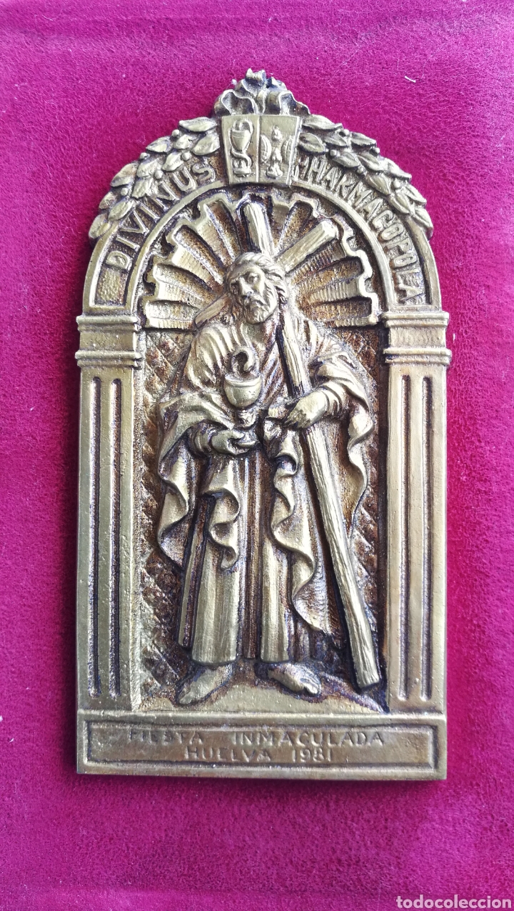 Antig&uuml;edades: BONITA PLACA DE BRONCE - Foto 1