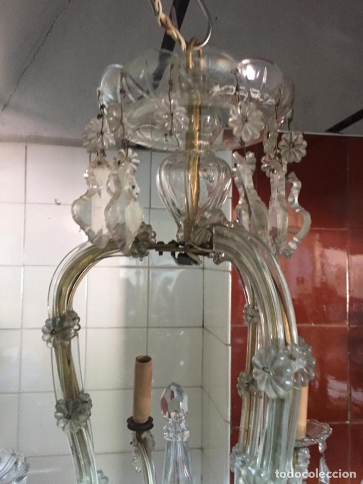Antig&uuml;edades: ANTIGUA L&Aacute;MPARA DE ARA&Ntilde;A - Foto 2