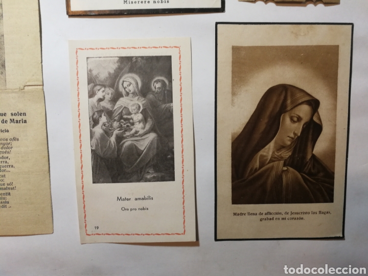 Antig&uuml;edades: lote de estampitas y escritos religiosos - Foto 7
