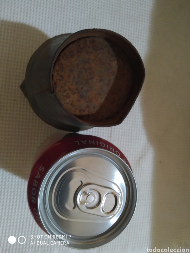 Antig&uuml;edades: Peque&ntilde;o botijo de zinc - Foto 3