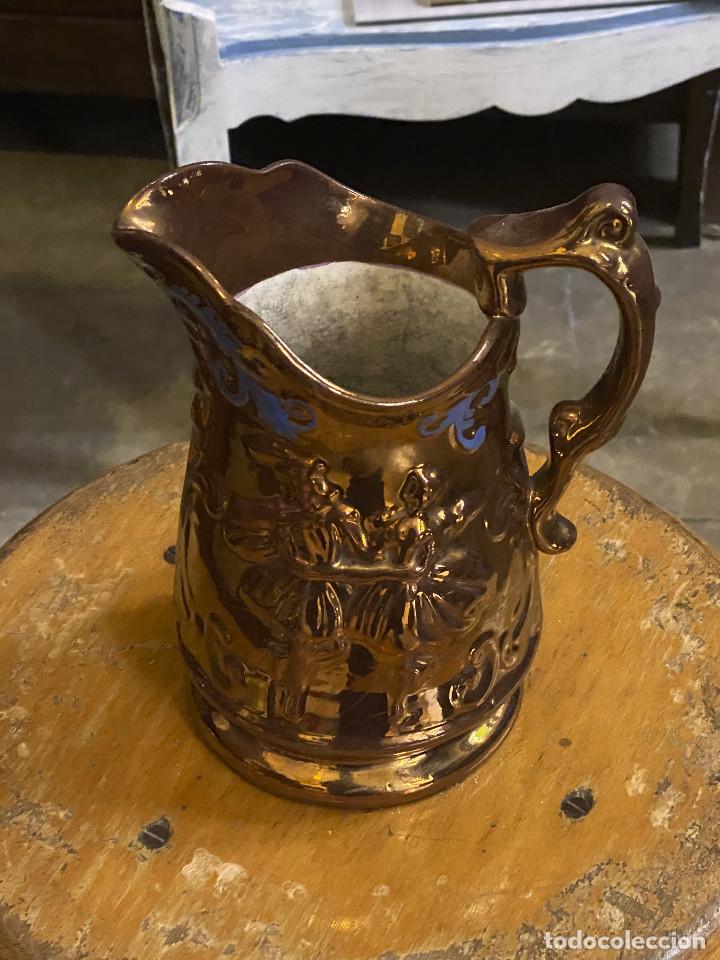 Antig&uuml;edades: jarra de bristol reflejos metalicos - Foto 1
