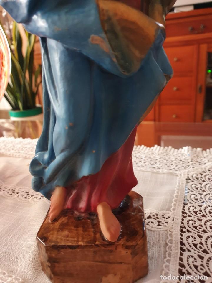 Antig&uuml;edades: Antigua virgen en madera - Foto 3