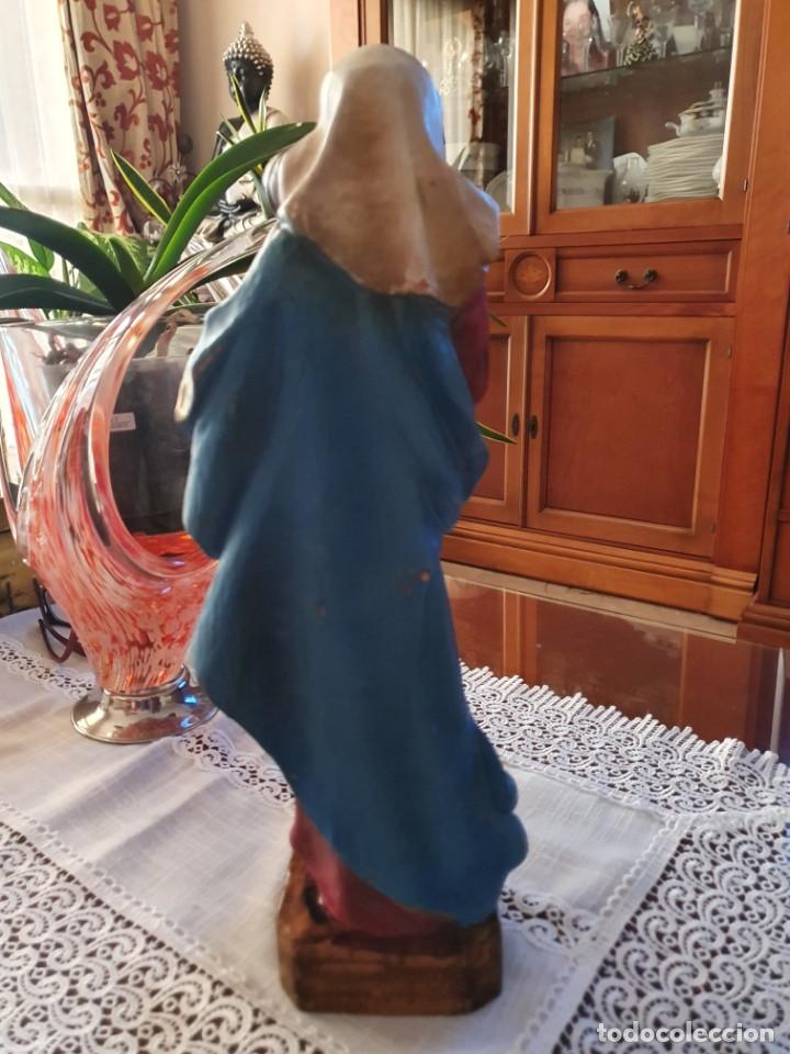 Antig&uuml;edades: Antigua virgen en madera - Foto 4
