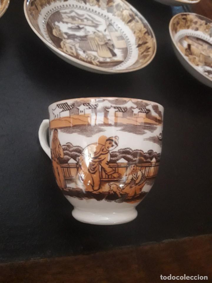 Antig&uuml;edades: juego de tazas con sus platos - Foto 4