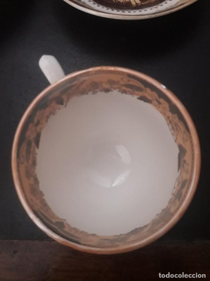 Antig&uuml;edades: juego de tazas con sus platos - Foto 5