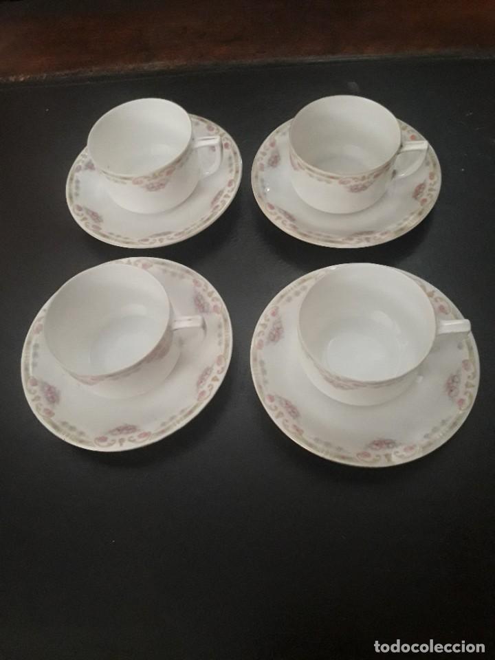 Antig&uuml;edades: 4 tazas y platos royal - Foto 1