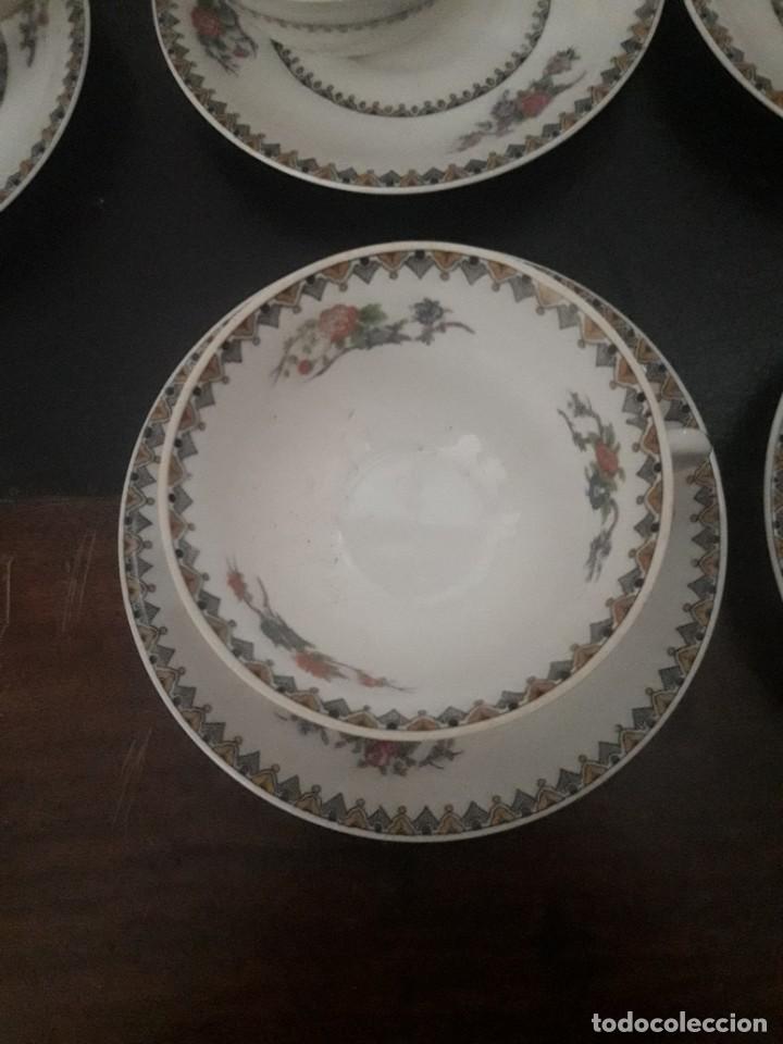 Antig&uuml;edades: 18 tazas y platos de Limoges - Foto 2
