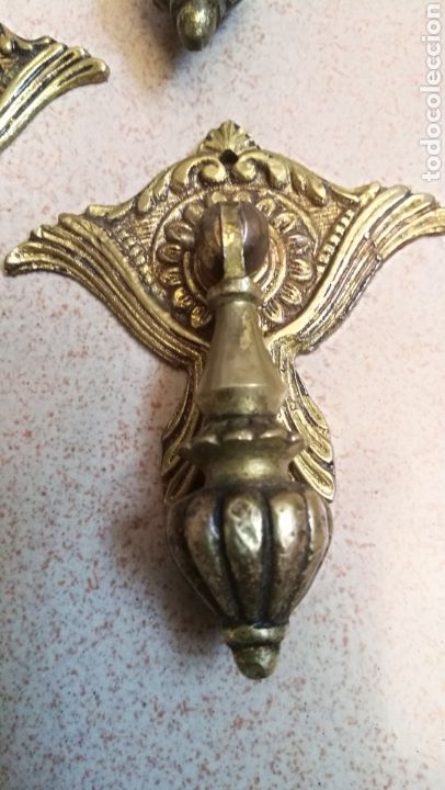 Antig&uuml;edades: ANTIGUOS TIRADORES EN BRONCE - Foto 3