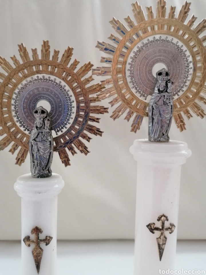 Antig&uuml;edades: Dos V&iacute;rgenes del Pilar Alpaca. - Foto 1