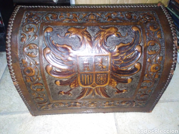 Antiguidades: ANTIGUO ARCHIVERO DE CARTAS-REVESTIDO EN CUERO