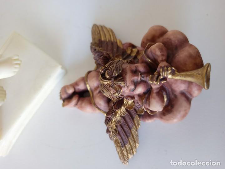 Antig&uuml;edades: Pareja de &aacute;ngeles en resina - Foto 3